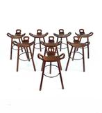 Set van 8x ‘Spanish stool’, Conoform ‘60, Huis en Inrichting, Barkrukken, 5 krukken of meer, Met voetsteun, 60 tot 90 cm, Ophalen of Verzenden