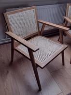 Hout met webbing stoel/fauteuil., Ophalen, Twee, Bruin, Hout