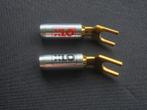 XLO Electric high-end luidsprekerkabel spade-connectors, Ophalen of Verzenden, Zo goed als nieuw, Minder dan 2 meter, Luidsprekerkabel