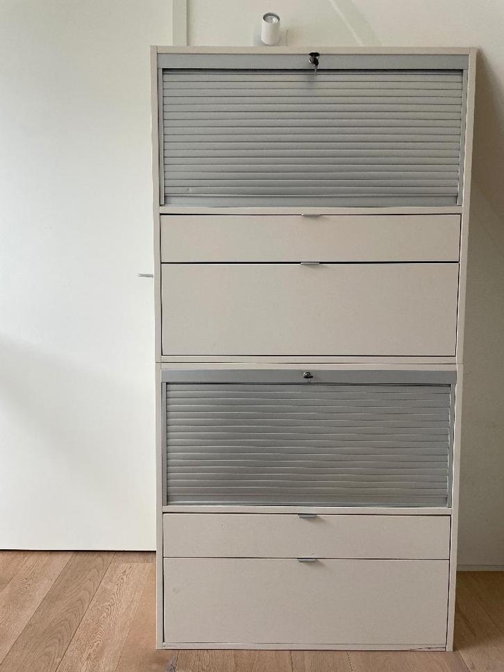 2x archiefkast met Ikea Effectiv rolluik en 2 lades, Huis en Inrichting, Kasten | Roldeurkasten en Archiefkasten, Gebruikt, Minder dan 100 cm