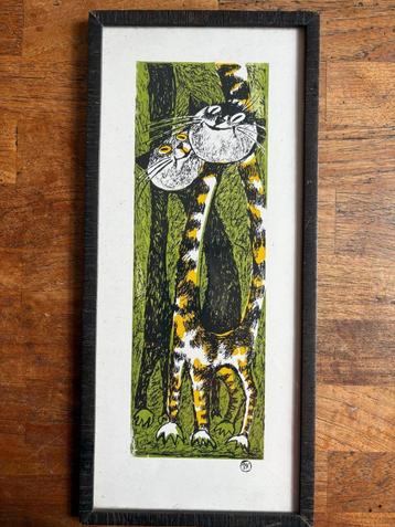 twee katten litho beschikbaar voor biedingen