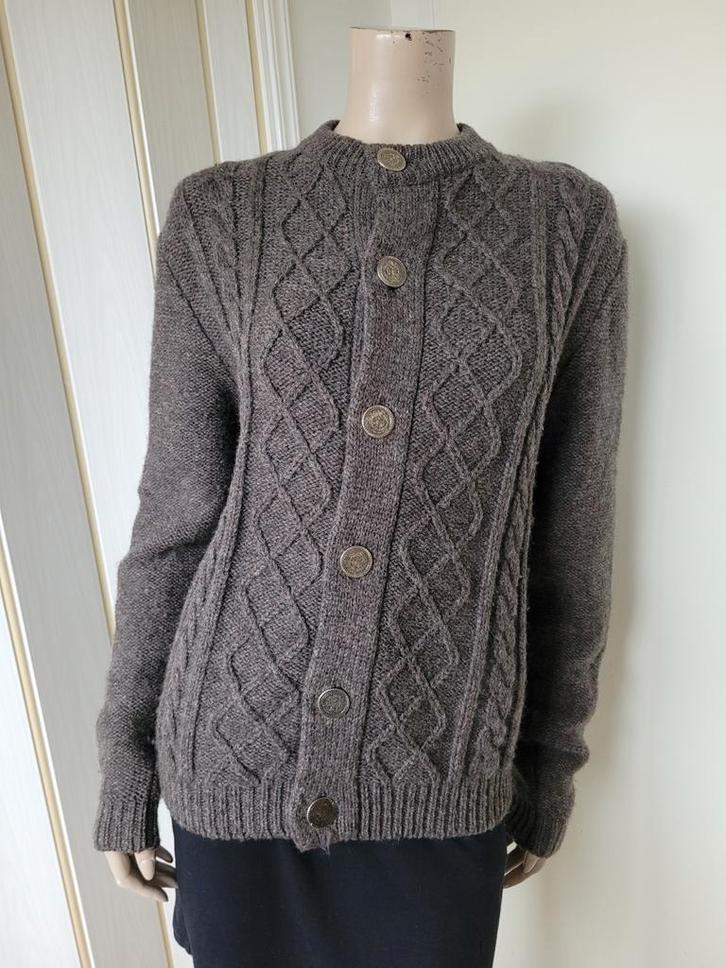 Vintage Drei Zinnen shetland wollen vest maat 40/42, Kleding | Dames, Truien en Vesten, Zo goed als nieuw, Maat 38/40 (M), Bruin