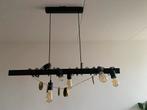 Zwarte metalen hanglamp met 5 lampen, Ophalen, Zo goed als nieuw, Metaal, 50 tot 75 cm