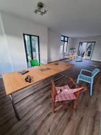 Grote eettafel met chroom onderstel, Ophalen, Rechthoekig, 200 cm of meer, 50 tot 100 cm