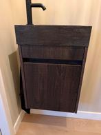 Wasbak natuursteen, hout, Huis en Inrichting, Badkamer | Badkamermeubels, Verzenden, 50 tot 100 cm, Zo goed als nieuw, Minder dan 100 cm