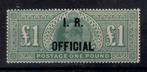 A204) 1902 UK I.R. Official Mi 63 1 pond €50.000 geen gar, Postzegels en Munten, Ophalen of Verzenden, Postfris