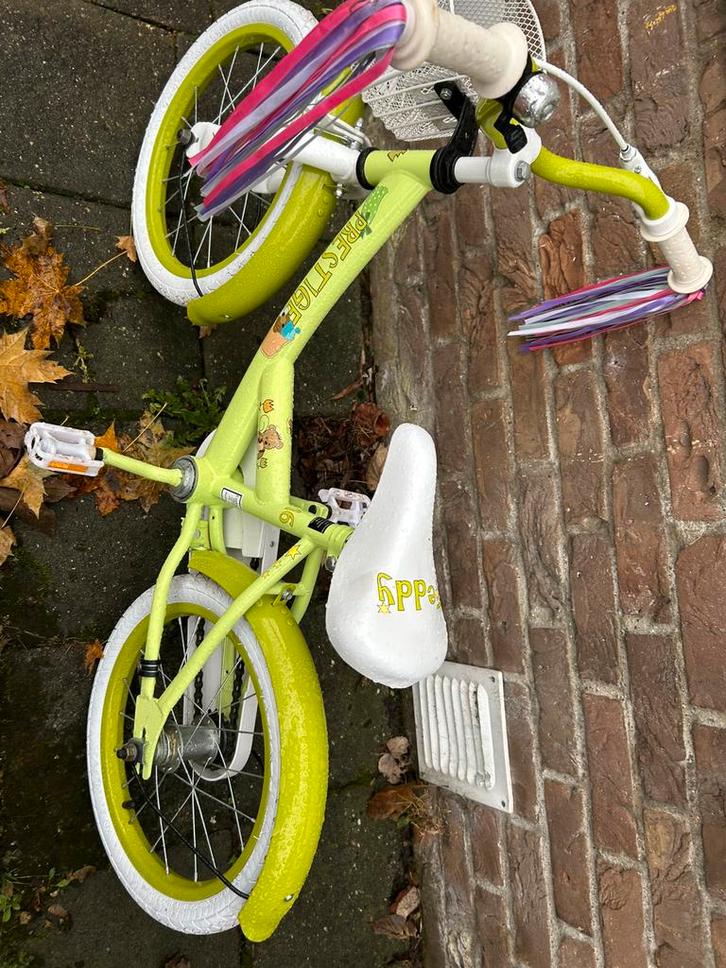 Kinder fiets, Fietsen en Brommers, Fietsen | Cruisers en Lowriders, Zo goed als nieuw, Overige typen, Staal, Minder dan 47 cm