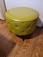 Retro vintage poef naaidoos, Ophalen, Minder dan 50 cm, Rond, Minder dan 50 cm
