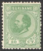 Suriname NVPH nr 9 ongebruikt Koning Willem III 1888, Postzegels en Munten, Postzegels | Suriname, Verzenden, Postfris