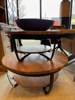 SALONTAFEL ROND 90 CM 179 EURO LEEGVERKOOP BIJ CHEFMEUBEL !, Ophalen, Bruin, Nieuw, Modern