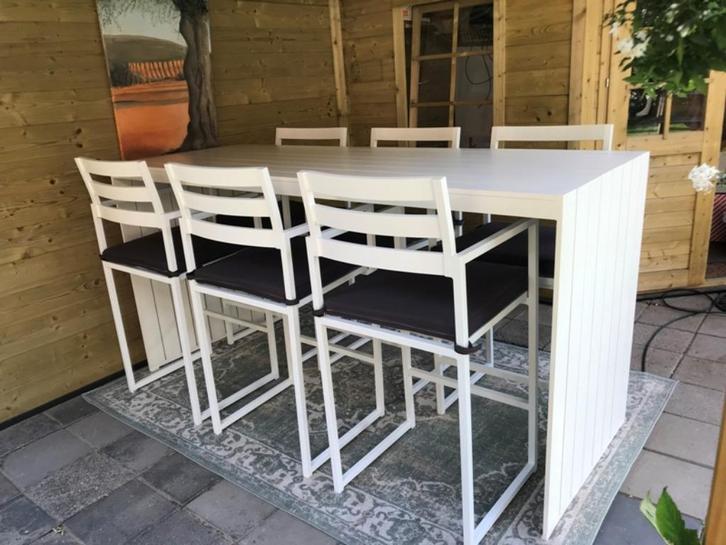 eenmalig showroommodel witte set nu 1250 euro, Tuin en Terras, Tuinmeubel-accessoires, Nieuw, Ophalen of Verzenden