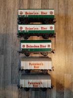 5 bier/ heneiken wagons van o.a. Fleischmann., Hobby en Vrije tijd, Modeltreinen | H0, Fleischmann, Gebruikt, Ophalen of Verzenden