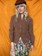 Vintage blouse - bruin - Jaren 90 - 36/S/smal, Kleding | Dames, Gedragen, Vintage, Ophalen of Verzenden, Bruin