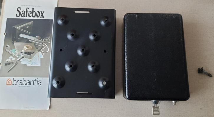 Brabantia Safebox, geldcassette, zwart, Verzamelen, Spaarpotten, Zo goed als nieuw, Overige thema's, Metaal of Blik, Ophalen of Verzenden