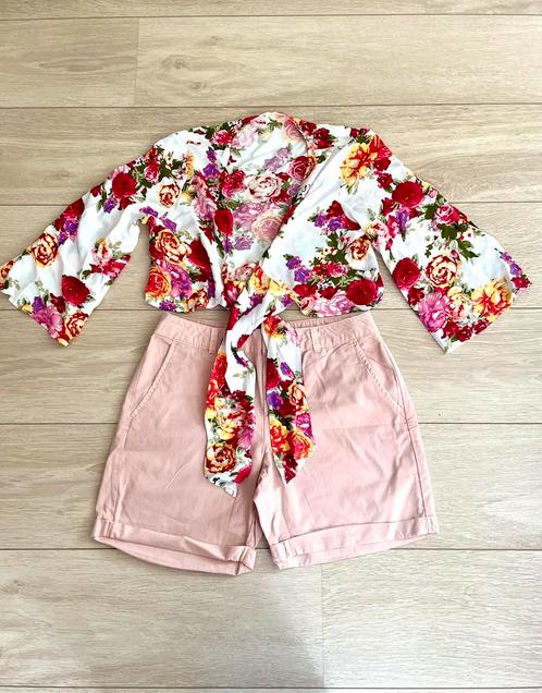 Vero Moda roze shorts & bloem boho bohemian festival topje, Kleding | Dames, Truien en Vesten, Gedragen, Maat 36 (S), Roze, Ophalen
