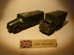 2 X DINKY TOYS : 3 TON ARMY WAGON & ARMOURED COMMANDO TRUCK, Ophalen of Verzenden, Gebruikt, Bus of Vrachtwagen, Dinky Toys