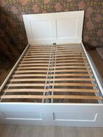 Ikea BRIMNES bed 140, Huis en Inrichting, Slaapkamer | Bedden, Ophalen, Wit, Tweepersoons, 140 cm