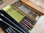 12 Vintage Jaren 70 fonduevorkjes - Nieuw in Doos, Huis en Inrichting, Ophalen of Verzenden, Zo goed als nieuw, Hout