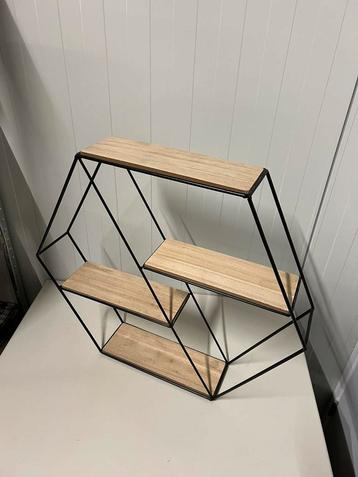 Te Koop : Modern Wandrek Wandplanken Hout Metaal beschikbaar voor biedingen