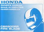 Honda CBR900 RR Fire blade manual handleiding (5599z), Motoren, Ophalen of Verzenden, Honda