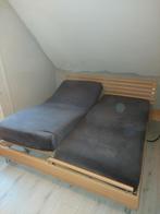 Verstelbaar bed met houten frame auping, Huis en Inrichting, Slaapkamer | Bedden, Bruin, Tweepersoons, Ophalen of Verzenden, 180 cm