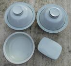 Figgjo Flint Norway Servies F555 Lichtgrijs met Bruin randje, Huis en Inrichting, Ophalen of Verzenden, Overige stijlen, Porselein