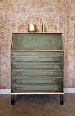 Vintage look secretaire in groen,  houten kast, Ophalen, Donyavimin@gmail.com, Zo goed als nieuw, 5363st