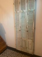 Brocante Franse deuren of luiken als kapstok, Ophalen, Hout, Wandkapstok, Minder dan 100 cm