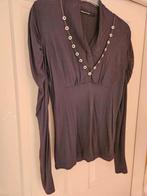 Mooie donkergrijze lange mouw top knoopjes L van Expresso, Kleding | Dames, Tops, Ophalen of Verzenden, Zo goed als nieuw