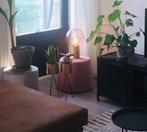 Goud plantenbak met zwart metalen poten, Ophalen of Verzenden, Zo goed als nieuw