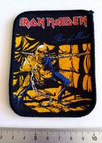 Iron Maiden zeldzame  vintage 1983 piece of mind patch 125, Verzamelen, Verzenden, Nieuw, Kleding