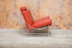 ZGANieuw! rode leren Leolux Volare design fauteuil, Leolux, Leolux, Design, 75 tot 100 cm