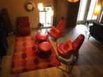 Unieke eclectische Leolux zit combinatie - CHI met botten, Huis en Inrichting, Stoelen, Ophalen, Zo goed als nieuw, Rood, Eén