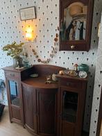 Antieke eikenhouten kast houtsnijwerk dressoir, Huis en Inrichting, Kasten | Dressoirs, Ophalen, Zo goed als nieuw, 25 tot 50 cm