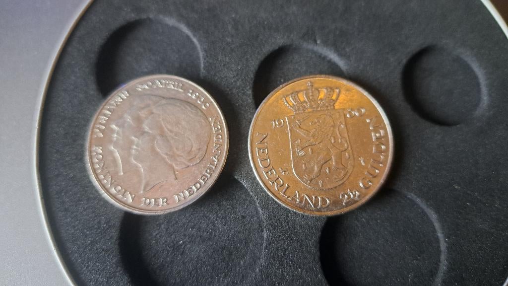 2 x Rijksdaalder Juliana Beatrix 1980 (Z263-54), Ophalen of Verzenden, Koningin Juliana, 2½ gulden