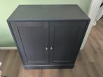 Zwarte lage Kast met deuren, Huis en Inrichting, Kasten | Overige, Ophalen, Gebruikt