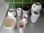 Vazen wit diverse afmetingen/omvang, Gebruikt, Wit, Aardewerk of Porselein, Ophalen of Verzenden