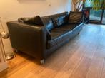 Zwarte driepersoonsbank, Ophalen, Gebruikt, Driepersoons, Rechte bank
