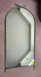 Spiegel vintage metalen frame, Ophalen of Verzenden, Rond, Minder dan 50 cm, Minder dan 100 cm