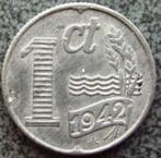 Prachtige zinken cent 1942., Koningin Wilhelmina, 1 cent, Losse munt, Verzenden