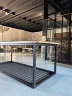 Vintage stalen werkbank op wielen., Ophalen of Verzenden