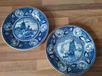 Twee Delfts Blauwe borden - 23cm, Ophalen