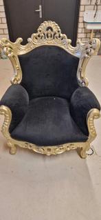 Oorfauteuil zwart/goud, Ophalen