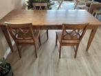 GRATIS Antieke Eettafel met 3 Stoelen, Ophalen, Gebruikt, Eikenhout, 200 cm of meer