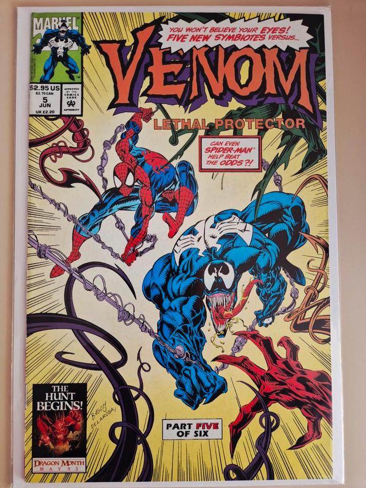 Venom: Lethal Protector #5 (1993) 🔑, Boeken, Strips | Comics, Zo goed als nieuw, Eén comic, Amerika, Ophalen of Verzenden