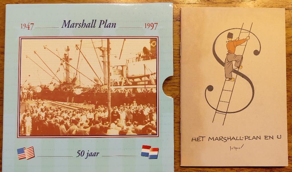 Marshall Plan 1947-1997 zilver tientje, Postzegels en Munten, Munten | Nederland, Setje, 10 gulden, Koningin Beatrix, Zilver, Ophalen of Verzenden