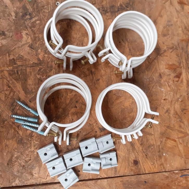 Witte Hemelwater Afvoerbuis Beugels - Nieuw!, Doe-het-zelf en Verbouw, Buizen en Afvoer, Nieuw, Afvoer, Pvc, Minder dan 2 meter