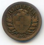 Zwitserland 2 Rappen 1851, Ophalen of Verzenden, Overige landen