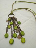 Hals ketting, Sieraden, Tassen en Uiterlijk, Ophalen of Verzenden, Gebruikt, Groen, Overige materialen