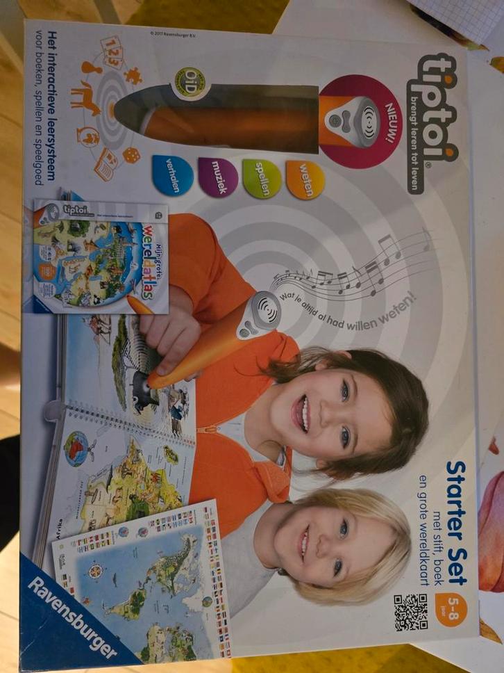 Tiptoi Starter Set Wereldatlas, Kinderen en Baby's, Speelgoed | Educatief en Creatief, Zo goed als nieuw, Taal en Lezen, Ontdekken